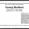 Herbert Georg 1905-1987 Todesanzeige